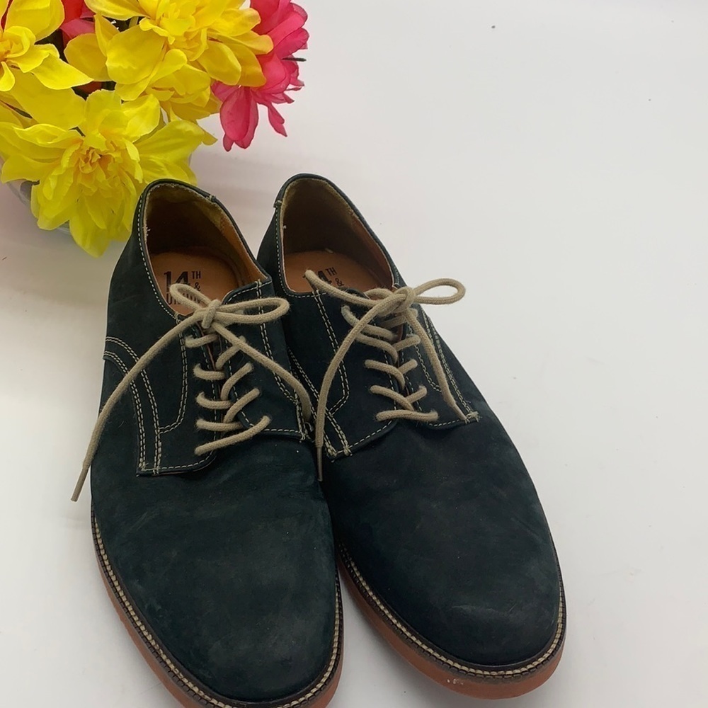 14th & Union Navy Blue Suede Oxford. - Sz 7.5. MCL0980B